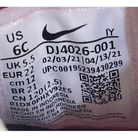 Nike Little Posite One (TD) Shoes Photon Dust/Silver DJ4026 001 Toddlers Sz 6C - Picture 8 of 8